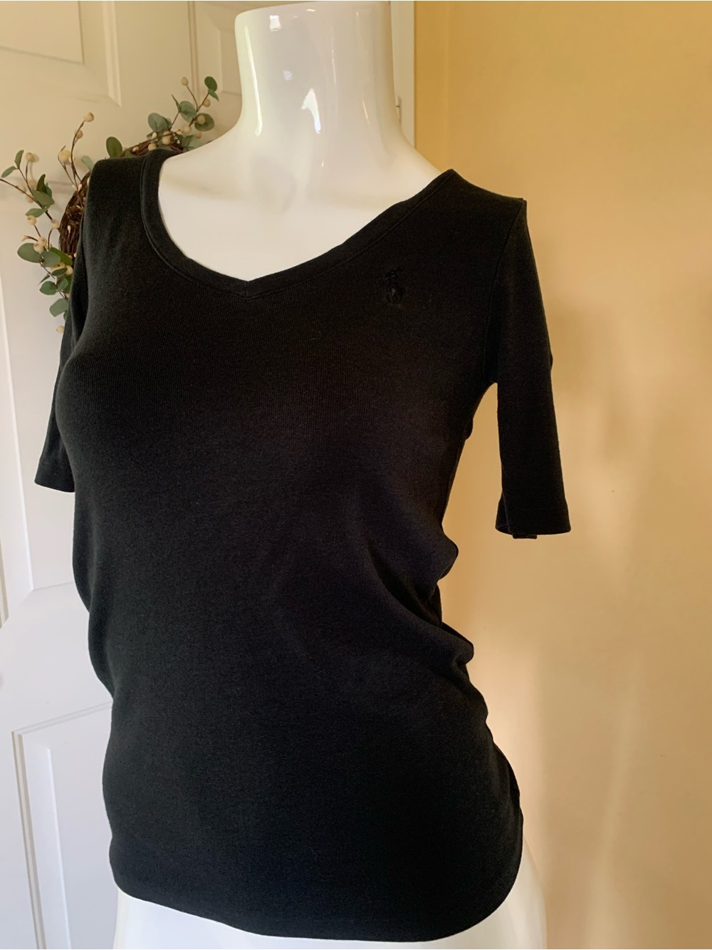 Ralph Lauren Black V-Neck Tee